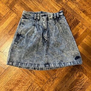 Pleaded Nike denim skirt